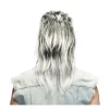 PERRUQUE MULET PUNK GRIS ANNÉES 80 HOMME