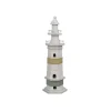 PHARE BOIS DÉCORATIF 38.5CM BLANC
