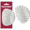 PINCE CHEVEUX PÉTONCLE PLAGE PAILLETTES BLANC