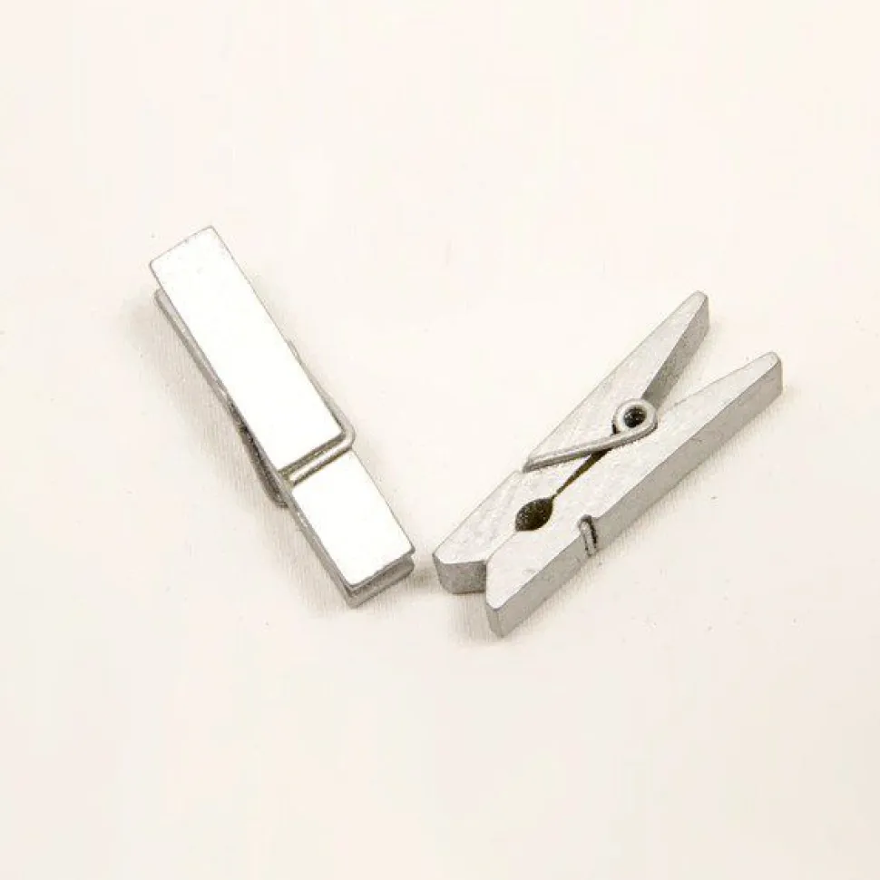 25 PINCES ARGENT 3.5 CM