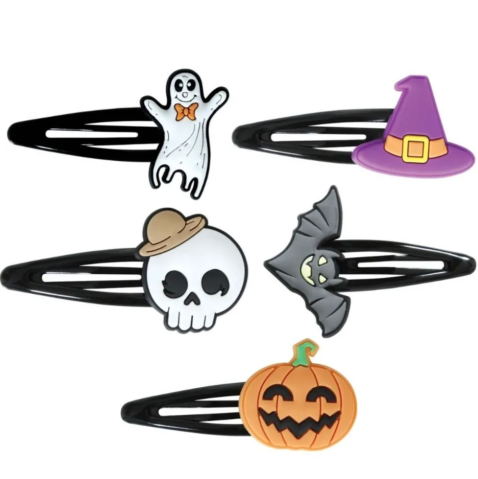 5 PINCES À CHEVEUX FANTAISIE MOTIFS HALLOWEEN