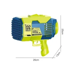 PISTOLET À BULLES DE SAVON BAZOOKA 25X26X13CM VERT