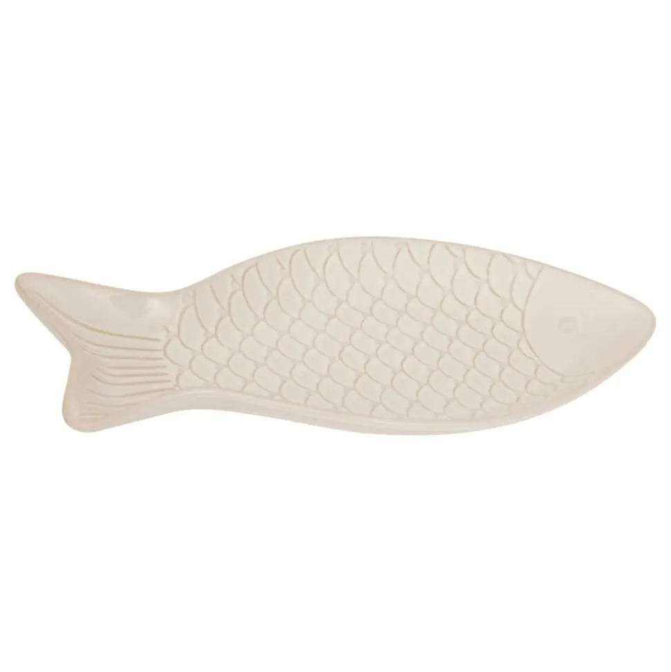 PLAT CÉRAMIQUE POISSON OCÉAN 31X16CM