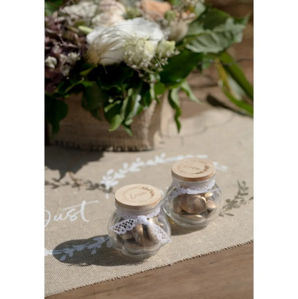 POT VERRE MARIAGE NATUREL BOUCHON BOIS 5.5X5.5CM