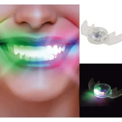 PROTECTEUR BOUCHE PVC DENTS LED MULTICOLORE ADULTE