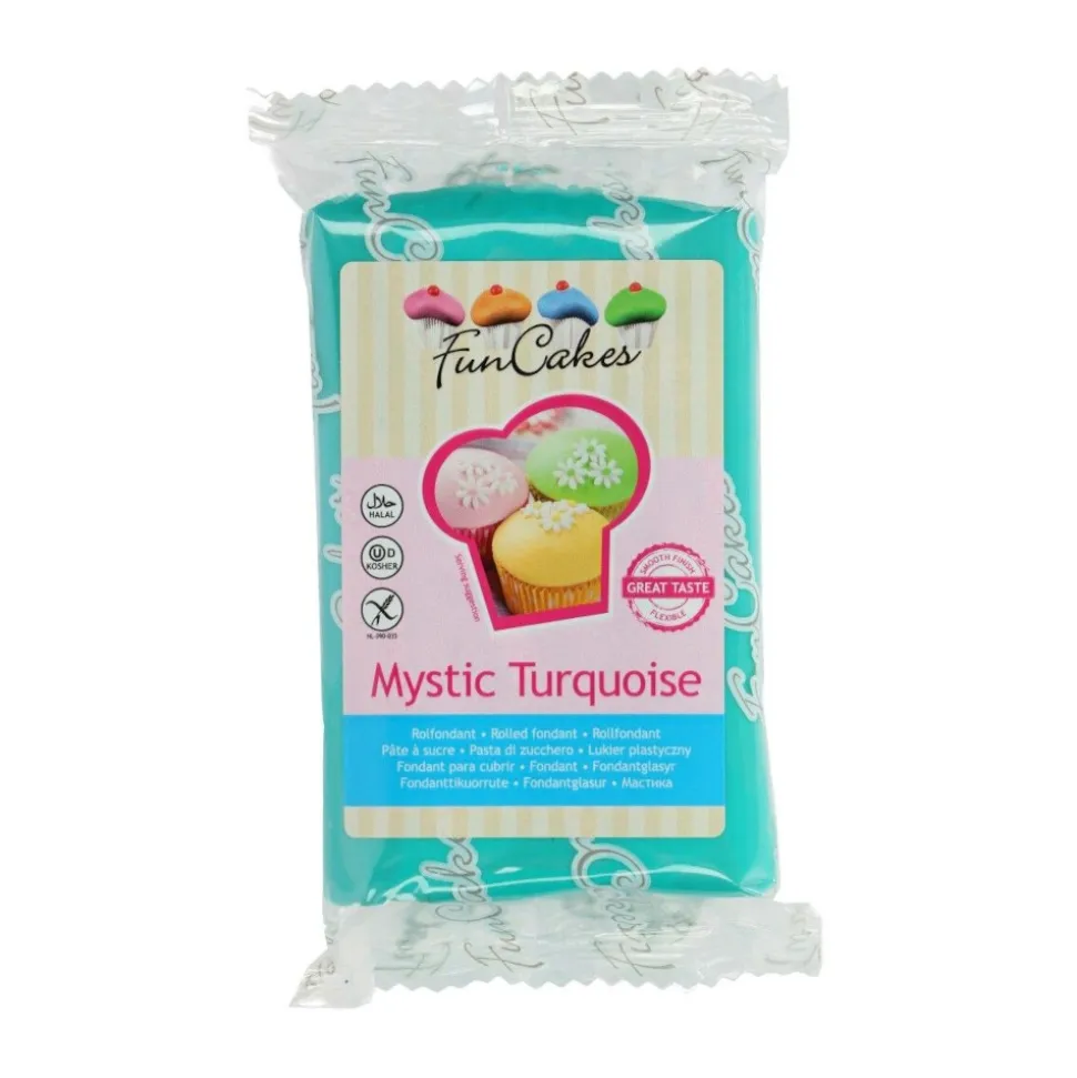 PÂTE À SUCRE FUNCAKES 250G TURQUOISE