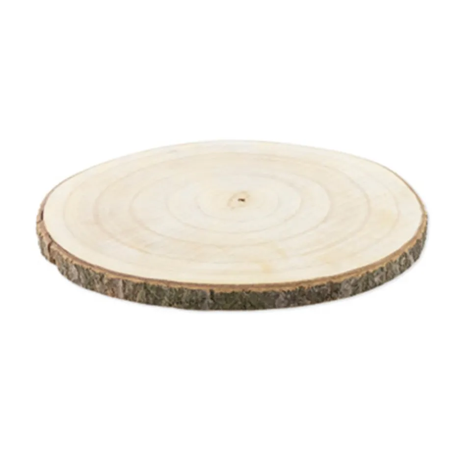 RONDIN DE BOIS BRUT ÉCORCE NATUREL 25-30CMX2CM