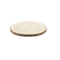 RONDIN DE BOIS BRUT ÉCORCE 25X2.5CM NATURE