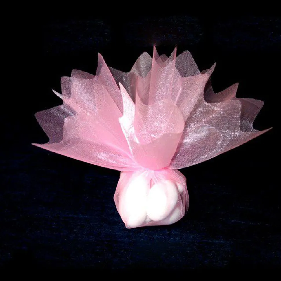 10 RONDS DE TULLE VOILE - ROSE