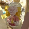 24 ROSES EN MOUSSE SUR TIGE 4X8CM ROSE