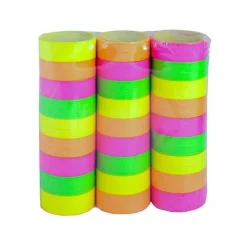 3 ROULEAUX DE 18 SERPENTINS FLUO 4 MÈTRE