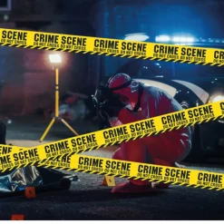 RUBAN BALISAGE POLICE SCÈNE DE CRIME 12CMX6M JAUNE