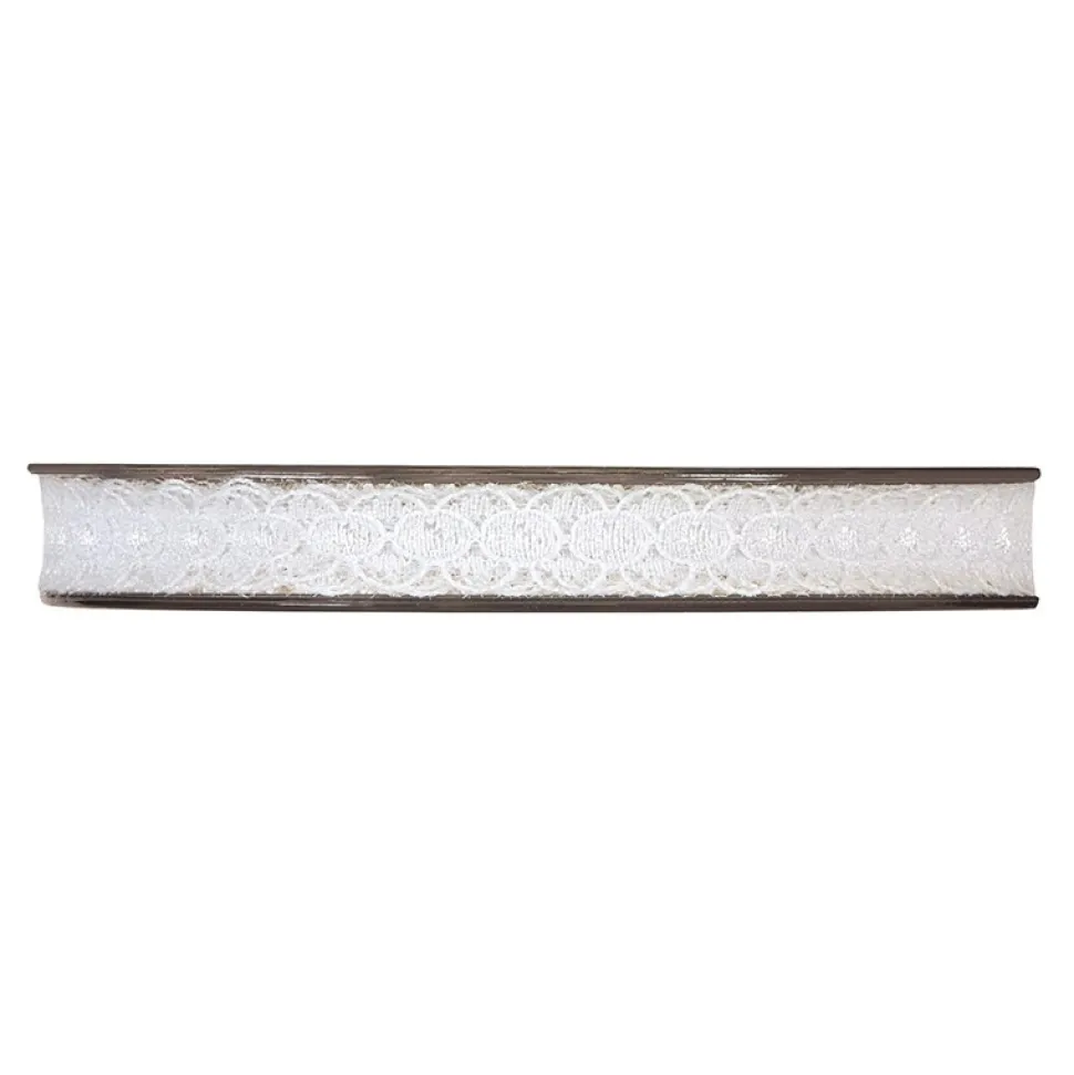 RUBAN DENTELLE BLANC 12 MM X 20 M