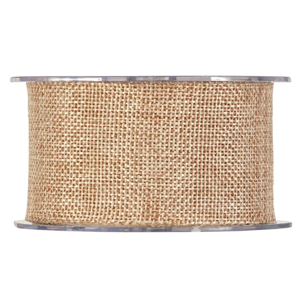 RUBAN EN LIN NATUREL 50MMX15M
