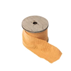 RUBAN GAZE DE COTON BOBINE BOIS 4.5CMX3M MOUTARDE