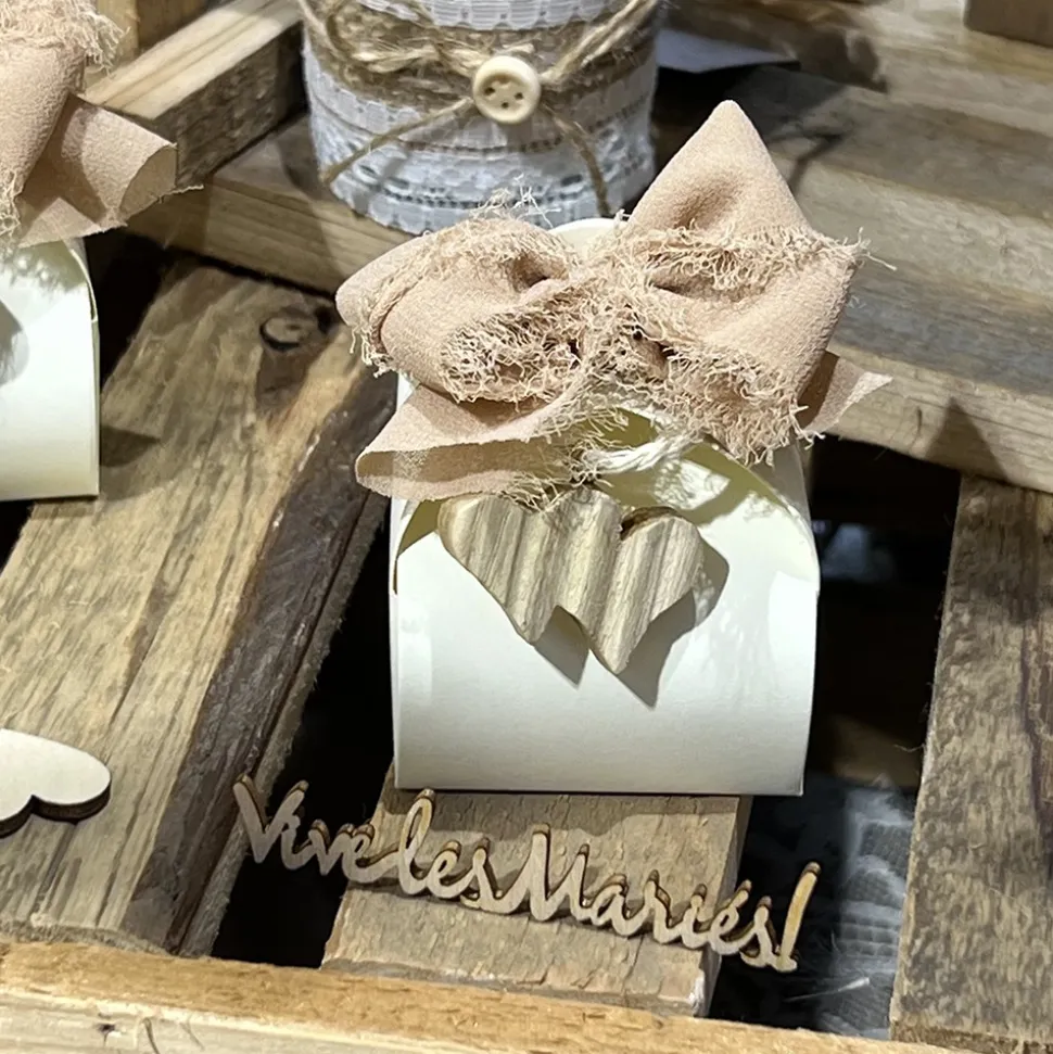 RUBAN MOUSSELINE SOIE EFFILOCHÉ 5CMX5M NOISETTE