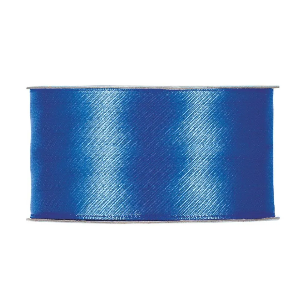 RUBAN SATIN DOUBLE FACE 40MMX25M BLEU BRILLANT