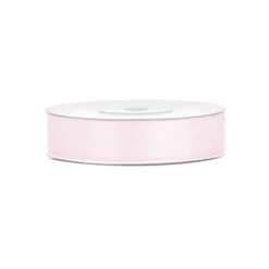 RUBAN SATIN DOUBLE FACE 12MMX25M ROSE CLAIR POUDRÉ