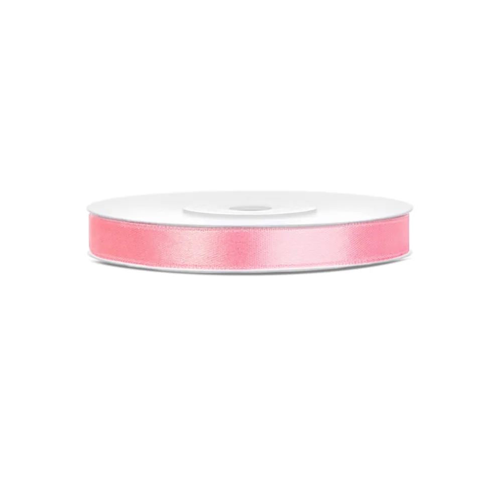 RUBAN SATIN DOUBLE FACE 6MMX25M ROSE CLAIR