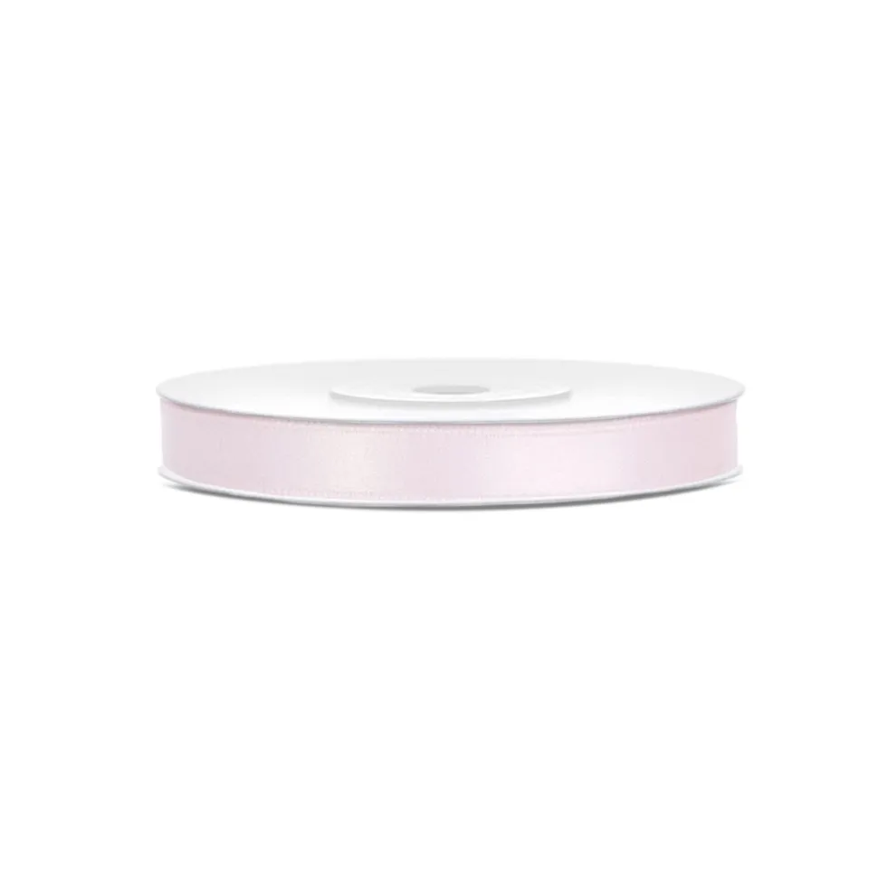 RUBAN SATIN DOUBLE FACE 6MMX25M ROSE POUDRÉ CLAIR