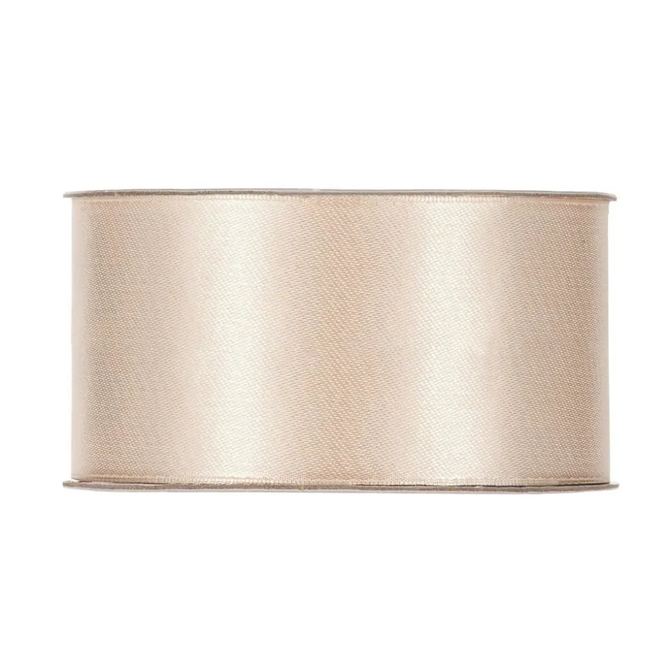 RUBAN SATIN DOUBLE FACE 40MMX25M TAUPE