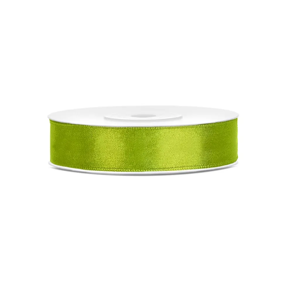 RUBAN SATIN DOUBLE FACE 12MMX25M VERT POMME
