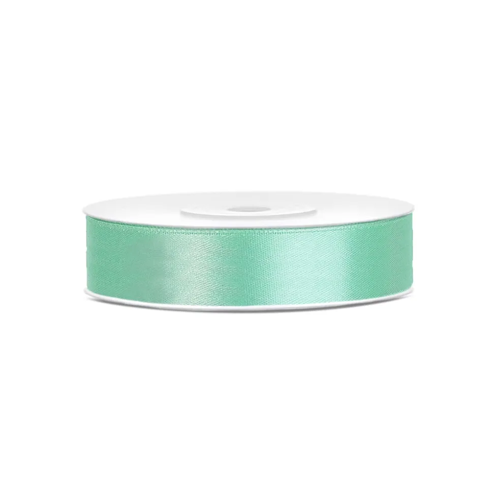 RUBAN SATIN DOUBLE FACE 12MMX25M VERT MENTHE