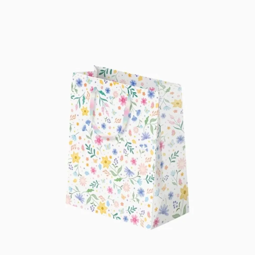 SAC CADEAU CARTON LICORNE MAGIQUE 26X10X32CM ROSE