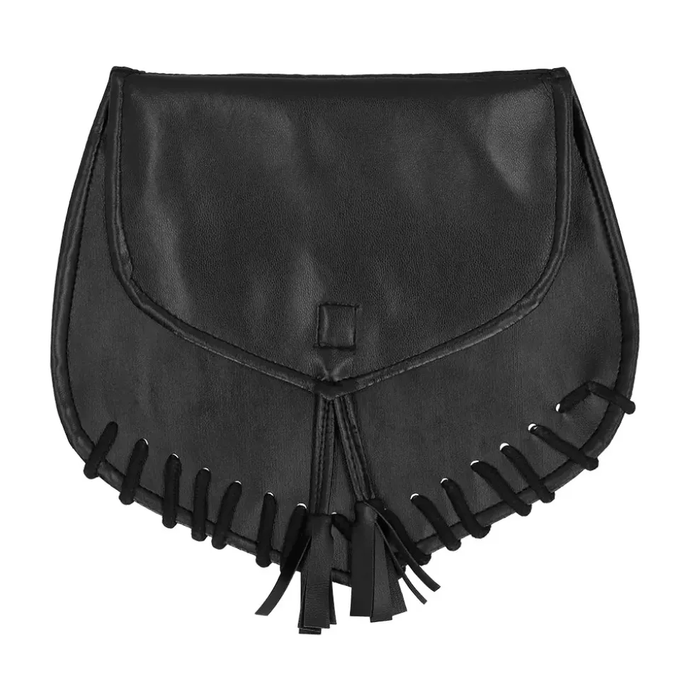 SAC DE TAILLE SIMILICUIR MÉDIÉVAL 26X22.5CM NOIR