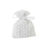 4 SACHETS CROCHET DENTELLE 10X8CM BLANC