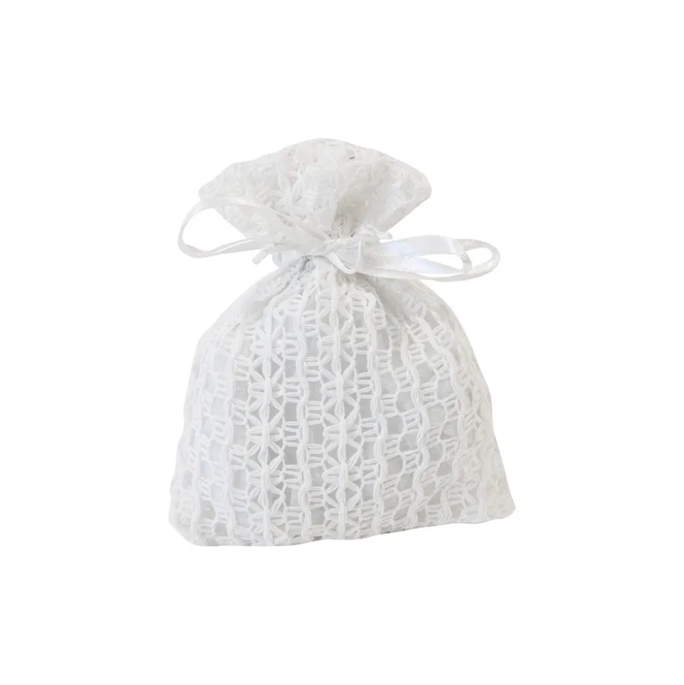 4 SACHETS CROCHET DENTELLE 10X8CM BLANC