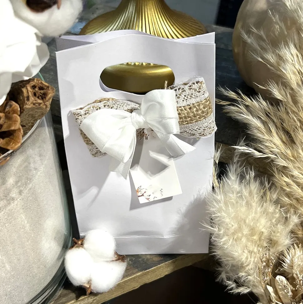6 SACHETS GOODIES BLANC 10X18X5CM