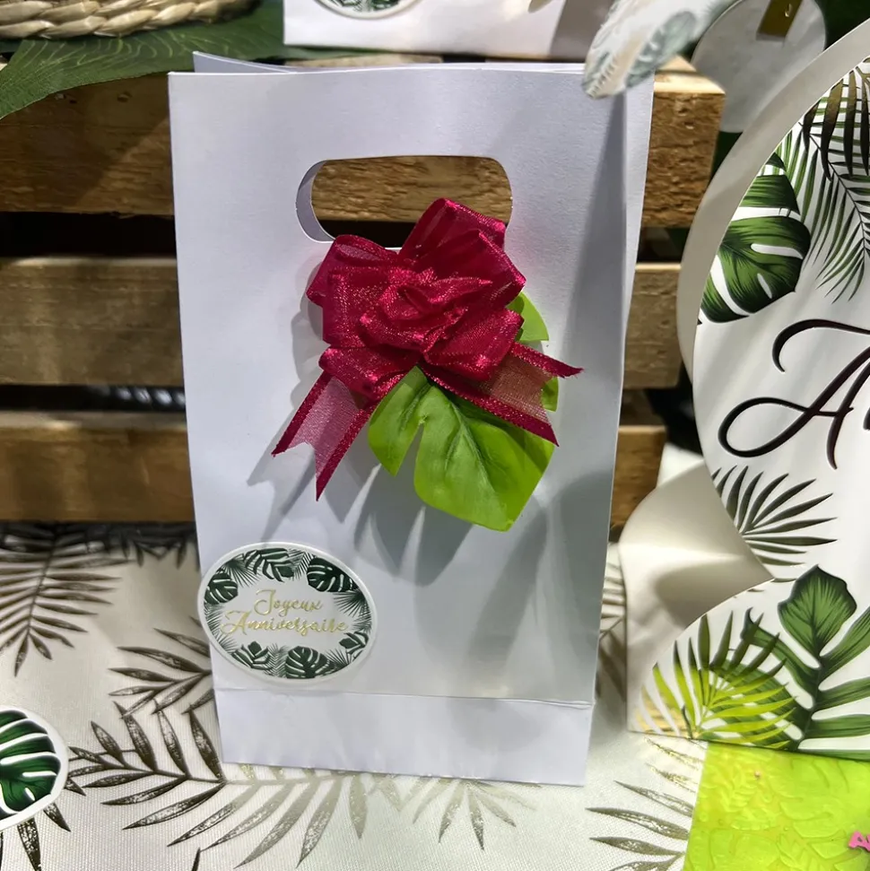 6 SACHETS GOODIES BLANC 10X18X5CM