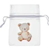 4 SACHETS ORGANDI LITTLE TEDDY 7.5X10CM IVOIRE