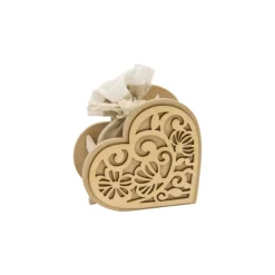 SACHET TOILE DÉCO BOIS CUR 9X9X4CM NATURE