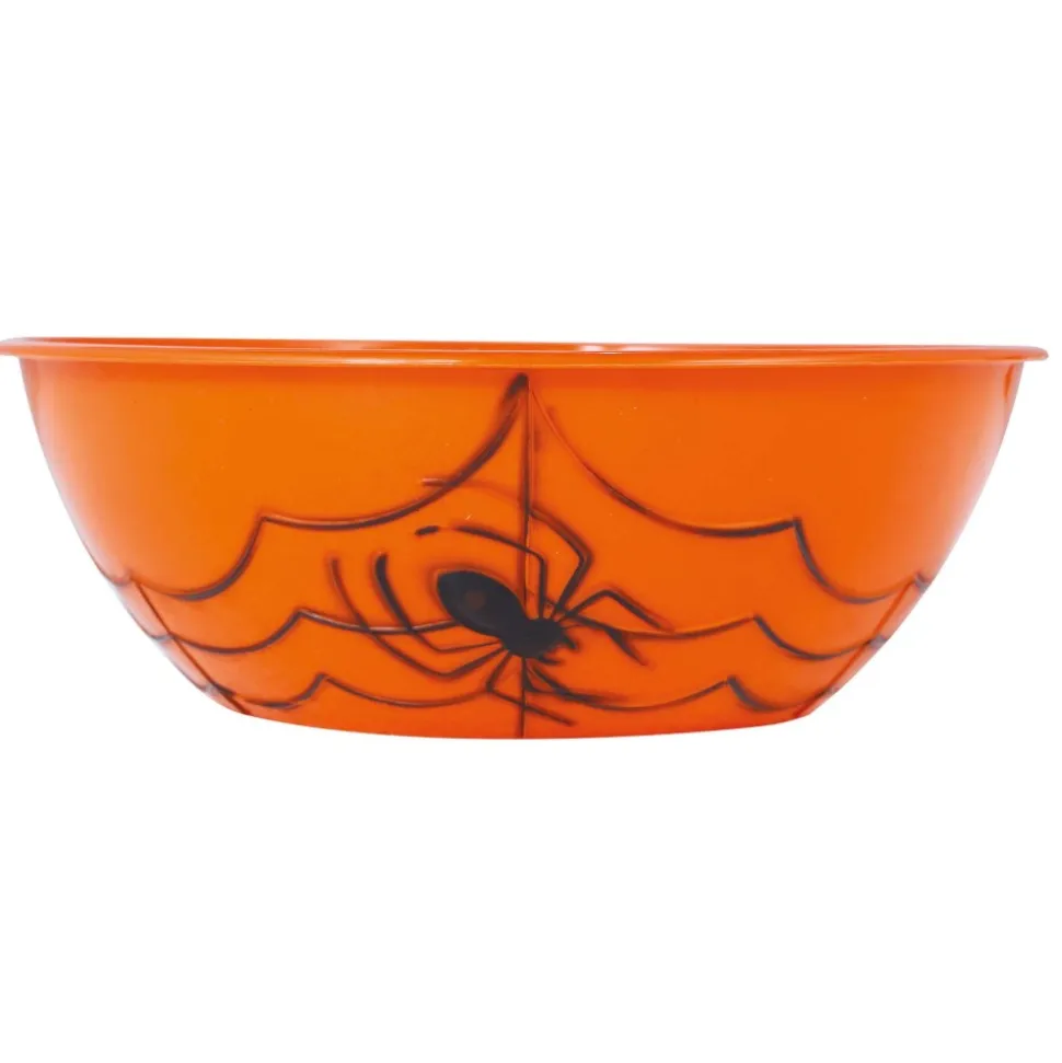 SALADIER RÉUTILISABLE TOILE ARAIGNÉE 27X9CM ORANGE
