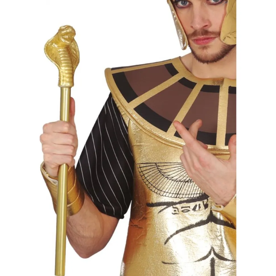 SCEPTRE PLASTIQUE PHARAON COBRA 47CM OR ADULTE
