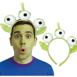 SERRE-TÊTE ALIEN EXTRATERRESTRE VERT TROIS YEUX