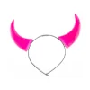 SERRE-TÊTE CORNES DIABLE PLASTIQUE FLUO