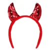 SERRE-TÊTE CORNES DIABLE SEQUIN ROUGE ADULTE