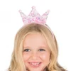SERRE-TÊTE COURONNE PRINCESSE SEQUINS ROSE ENFANT
