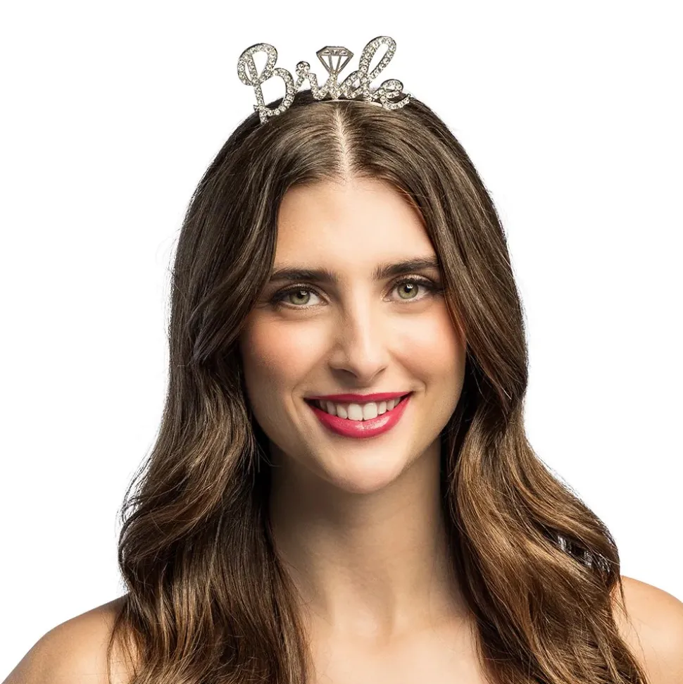 SERRE-TÊTE MÉTAL BRIDE STRASS ARGENT EVJF FEMME