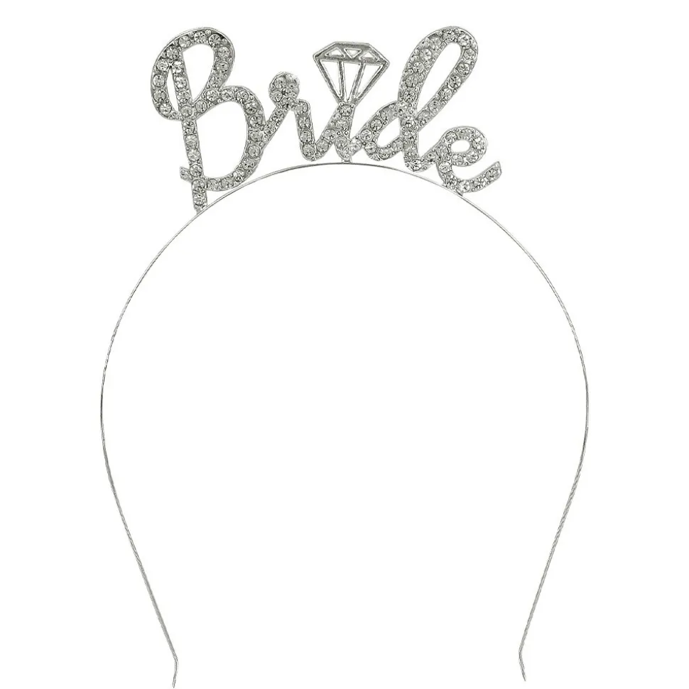 SERRE-TÊTE MÉTAL BRIDE STRASS ARGENT EVJF FEMME