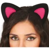 SERRE-TÊTE OREILLES CHATON NOIR ROSE ADULTE