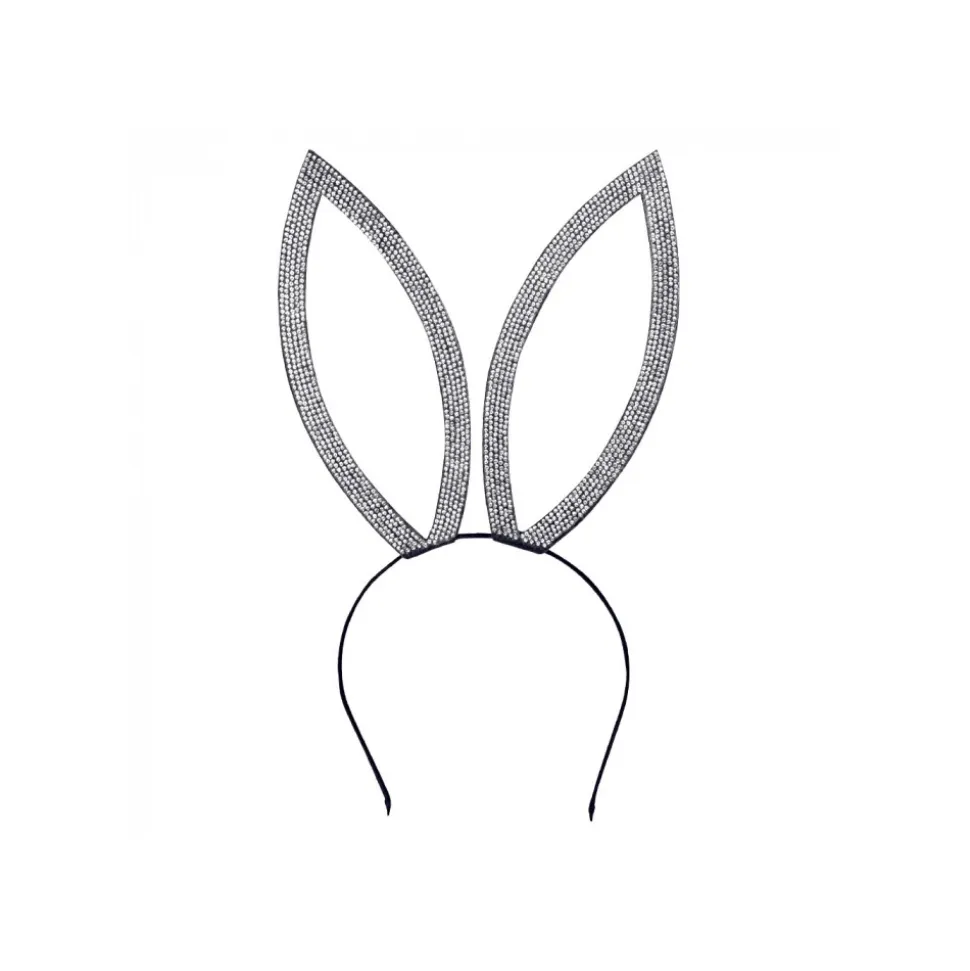 SERRE-TÊTE OREILLES LAPINS SEQUIN ARGENT