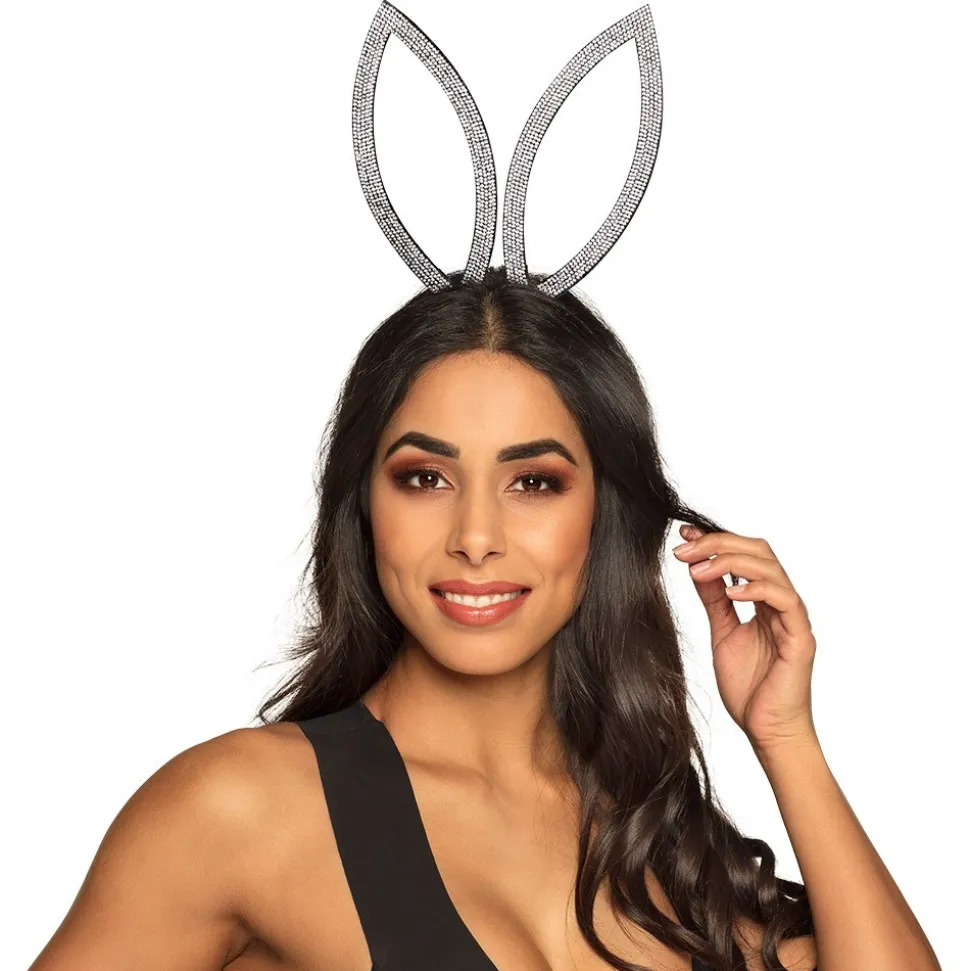 SERRE-TÊTE OREILLES LAPINS SEQUIN ARGENT
