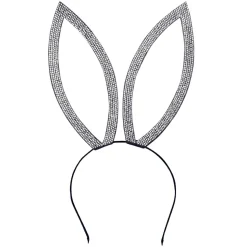 SERRE-TÊTE OREILLES LAPINS SEQUIN ARGENT