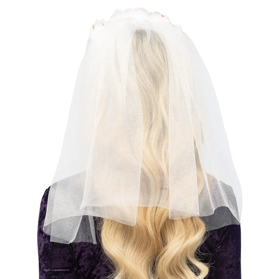 SERRE-TÊTE VOILE MARIÉE ENSANGLANTÉ ARAIGNÉE FEMME