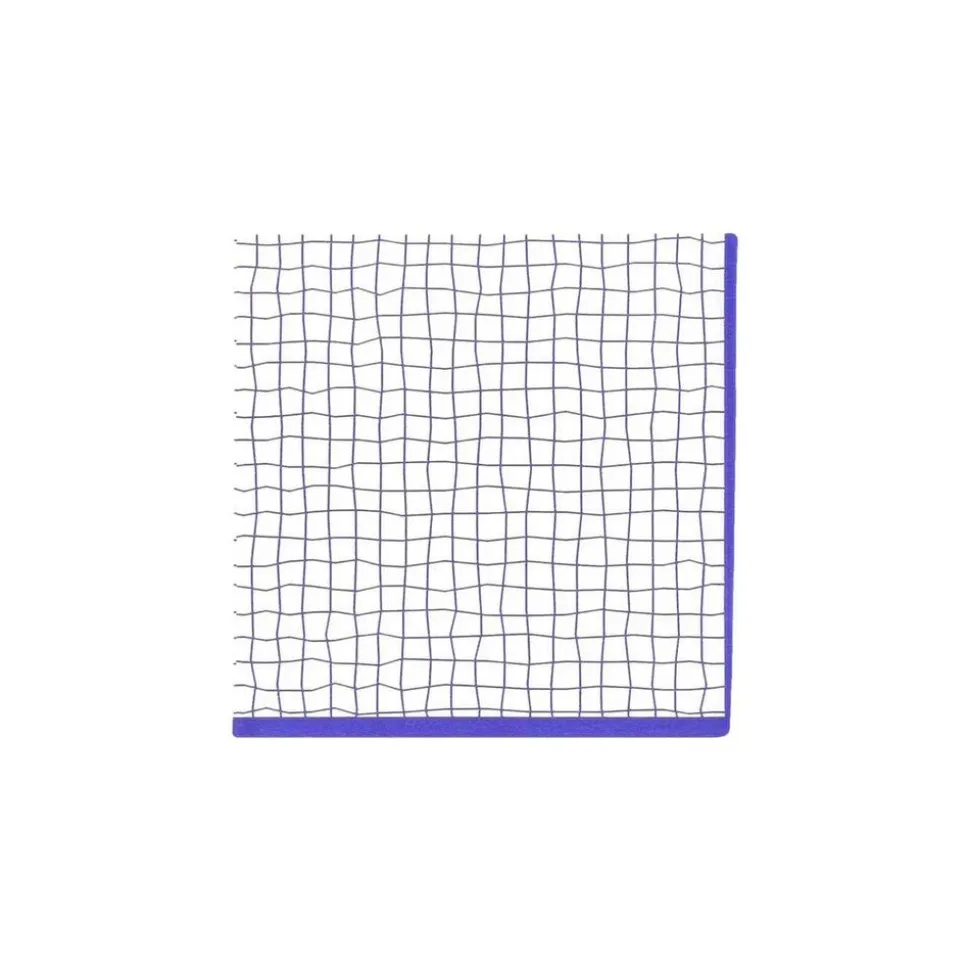 20 SERVIETTES COCKTAIL PAPIER ABSTRAIT 24CM INDIGO