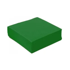 40 SERVIETTES COCKTAIL PAPIER 25CM VERT FONCÉ